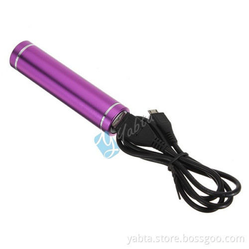 Travel Journey External Battery Charger Cylinder Lipstick Power Bank 2600
